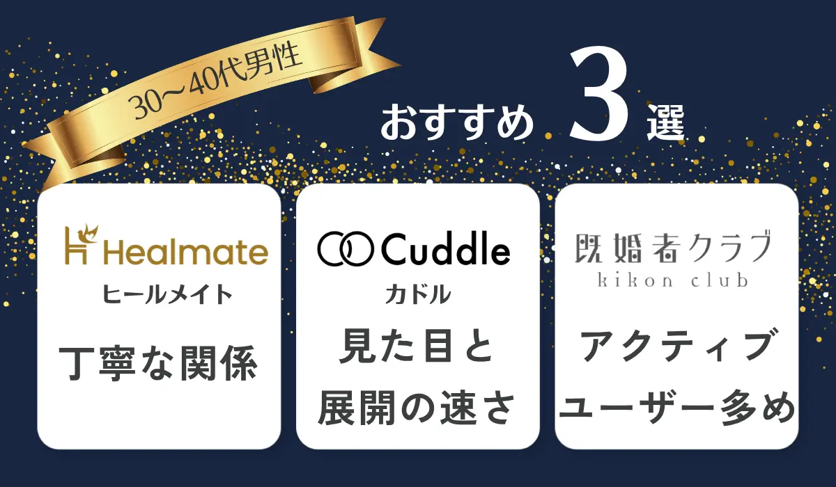 30〜40代既婚男性におすすめのアプリ3選